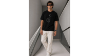 Erkek Minimal Gitar Baskılı Tişört T-Shirt Yazlık Kısa Kol Bisiklet Yaka T-Shirt - Siyah Erkek Minimal Gitar Baskılı Tişört T-Shirt Yazlık Kısa Kol Bisiklet Yaka T-Shirt - Siyah
