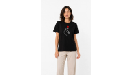 Kadın Kore Parmak Kalp Aşk Temalı Minimal Baskılı Tişört Yazlık Kısa Kol T-Shirt - Siyah Kadın Kore Parmak Kalp Aşk Temalı Minimal Baskılı Tişört Yazlık Kısa Kol T-Shirt - Siyah