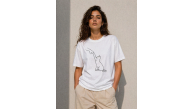 Kadın Minimal Kedi Çizim Baskılı Tişört Kısa Kol Yazlık T-Shirt - Beyaz Kadın Minimal Kedi Çizim Baskılı Tişört Kısa Kol Yazlık T-Shirt - Beyaz