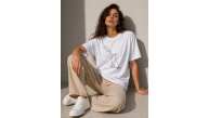 Kadın Minimal Kedi Çizim Baskılı Tişört Kısa Kol Yazlık T-Shirt - Beyaz Kadın Minimal Kedi Çizim Baskılı Tişört Kısa Kol Yazlık T-Shirt - Beyaz