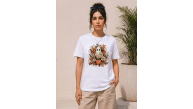 Kadın Balkabağı Hayalet Baskılı Tişört Kısa Kol Yazlık T-Shirt - Beyaz Kadın Balkabağı Hayalet Baskılı Tişört Kısa Kol Yazlık T-Shirt - Beyaz