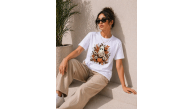 Kadın Balkabağı Hayalet Baskılı Tişört Kısa Kol Yazlık T-Shirt - Beyaz Kadın Balkabağı Hayalet Baskılı Tişört Kısa Kol Yazlık T-Shirt - Beyaz