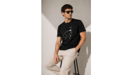Erkek Köpek Figürlü Minimal Baskılı Tişört Kısa Kol Yazlık T-Shirt - Siyah Erkek Köpek Figürlü Minimal Baskılı Tişört Kısa Kol Yazlık T-Shirt - Siyah