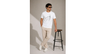 Erkek Köpek Figürlü Minimal Baskılı Tişört Kısa Kol Yazlık T-Shirt - Beyaz Erkek Köpek Figürlü Minimal Baskılı Tişört Kısa Kol Yazlık T-Shirt - Beyaz