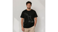 Erkek Minimal Kedi Çizim Baskılı Tişört Kısa Kol Yazlık T-Shirt - Siyah Erkek Minimal Kedi Çizim Baskılı Tişört Kısa Kol Yazlık T-Shirt - Siyah