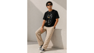 Erkek Kuğu Figürlü Soru İşareti Baskılı Tişört Kısa Kol T-Shirt - Siyah Erkek Kuğu Figürlü Soru İşareti Baskılı Tişört Kısa Kol T-Shirt - Siyah