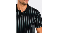 Erkek Pike Kumaş Çizgili Polo Yaka Tişört Kısa Kol Yazlık T-Shirt - Siyah Erkek Pike Kumaş Çizgili Polo Yaka Tişört Kısa Kol Yazlık T-Shirt - Siyah