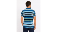 Erkek Çizgili Polo Yaka Tişört Kısa Kol Yazlık T-Shirt Regular Fit - Mavi Erkek Çizgili Polo Yaka Tişört Kısa Kol Yazlık T-Shirt Regular Fit - Mavi