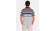 Erkek Flamlı Penye Çizgili Polo Yaka Tişört Kısa Kol Yazlık T-Shirt - Gri Erkek Flamlı Penye Çizgili Polo Yaka Tişört Kısa Kol Yazlık T-Shirt - Gri