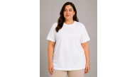 Kadın Battal Big Size Basic Tişört Bisiklet Yaka Rahat Kalıp T-Shirt - Beyaz Kadın Battal Big Size Basic Tişört Bisiklet Yaka Rahat Kalıp T-Shirt - Beyaz