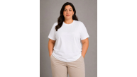 Kadın Battal Big Size Basic Tişört Bisiklet Yaka Rahat Kalıp T-Shirt - Beyaz Kadın Battal Big Size Basic Tişört Bisiklet Yaka Rahat Kalıp T-Shirt - Beyaz