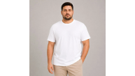 Erkek Battal Big Size Basic Tişört Bisiklet Yaka Rahat Kalıp T-Shirt - Beyaz Erkek Battal Big Size Basic Tişört Bisiklet Yaka Rahat Kalıp T-Shirt - Beyaz