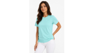 Kadın T-Shirt Bisiklet Yaka Slim Fit Likralı Tişört Günlük Basic Body - Turkuaz Kadın T-Shirt Bisiklet Yaka Slim Fit Likralı Tişört Günlük Basic Body - Turkuaz