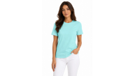 Kadın T-Shirt Bisiklet Yaka Slim Fit Likralı Tişört Günlük Basic Body - Turkuaz Kadın T-Shirt Bisiklet Yaka Slim Fit Likralı Tişört Günlük Basic Body - Turkuaz