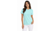 Kadın T-Shirt Bisiklet Yaka Slim Fit Likralı Tişört Günlük Basic Body - Turkuaz Kadın T-Shirt Bisiklet Yaka Slim Fit Likralı Tişört Günlük Basic Body - Turkuaz