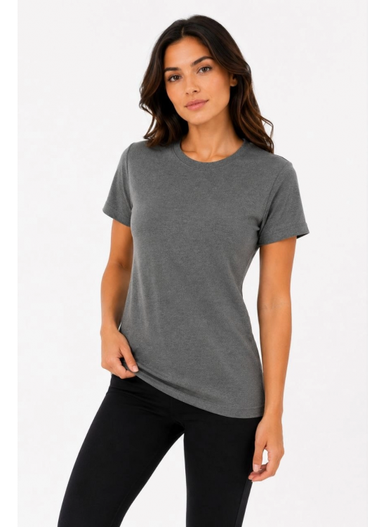 Kadın Basic Tişört Bisiklet Yaka Kısa Kol Günlük Yazlık Slim fit T-Shirt - Antrasit Kadın Basic Tişört Bisiklet Yaka Kısa Kol Günlük Yazlık Slim fit T-Shirt - Antrasit