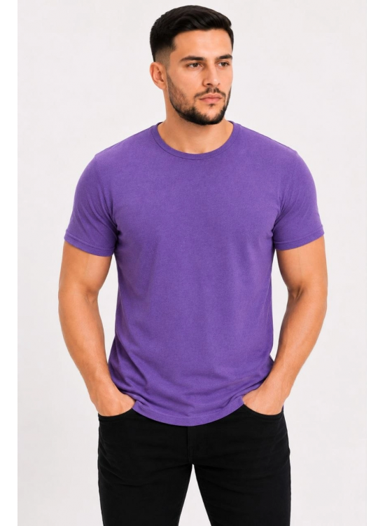 Erkek Basic Tişört Bisiklet Yaka Kısa Kol Günlük Yazlık Slim fit T-Shirt - Mor Erkek Basic Tişört Bisiklet Yaka Kısa Kol Günlük Yazlık Slim fit T-Shirt - Mor