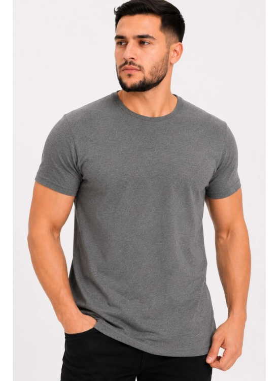 Erkek Basic Tişört Bisiklet Yaka Kısa Kol Günlük Yazlık Slim fit T-Shirt - Antrasit Erkek Basic Tişört Bisiklet Yaka Kısa Kol Günlük Yazlık Slim fit T-Shirt - Antrasit