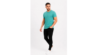 Erkek Basic Tişört Bisiklet Yaka Kısa Kol Günlük Yazlık Slim fit T-Shirt - Su Yeşili