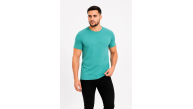 Erkek Basic Tişört Bisiklet Yaka Kısa Kol Günlük Yazlık Slim fit T-Shirt - Su Yeşili