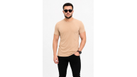 Erkek Basic Tişört Bisiklet Yaka Kısa Kol Günlük Yazlık Slim fit T-Shirt - Bej Erkek Basic Tişört Bisiklet Yaka Kısa Kol Günlük Yazlık Slim fit T-Shirt - Bej