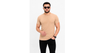 Erkek Basic Tişört Bisiklet Yaka Kısa Kol Günlük Yazlık Slim fit T-Shirt - Bej Erkek Basic Tişört Bisiklet Yaka Kısa Kol Günlük Yazlık Slim fit T-Shirt - Bej