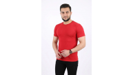 Erkek Basic Tişört Bisiklet Yaka Kısa Kol Günlük Yazlık Slim fit T-Shirt - Kırmızı Erkek Basic Tişört Bisiklet Yaka Kısa Kol Günlük Yazlık Slim fit T-Shirt - Kırmızı