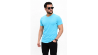 Erkek Basic Tişört Bisiklet Yaka Kısa Kol Günlük Yazlık Slim fit T-Shirt - Açık Mavi Erkek Basic Tişört Bisiklet Yaka Kısa Kol Günlük Yazlık Slim fit T-Shirt - Açık Mavi