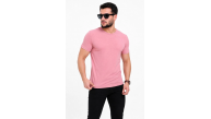 Erkek Basic Tişört Bisiklet Yaka Kısa Kol Günlük Yazlık Slim fit T-Shirt - Pembe Erkek Basic Tişört Bisiklet Yaka Kısa Kol Günlük Yazlık Slim fit T-Shirt - Pembe