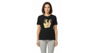 Anneler Günü Hediye Anne Kız Temalı Baskılı Oversize Bisiklet Yaka T-shirt - Siyah