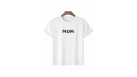Anneler Günü Hediye Mom Çiçek Baskılı Oversize Bisiklet Yaka T-shirt - Beyaz