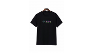 Anneler Günü Mom Çiçek Temalı Baskılı Oversize Bisiklet Yaka T-shirt - Siyah