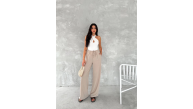 Kadın Ayrobin Oversize Kadın Pantalon - Bej Kadın Ayrobin Oversize Kadın Pantalon - Bej