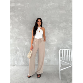 Kadın Ayrobin Oversize Kadın Pantalon - Bej