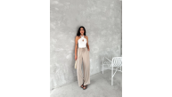 Kadın Ayrobin Oversize Kadın Pantalon - Bej Kadın Ayrobin Oversize Kadın Pantalon - Bej