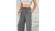 Kadın Ayrobin Oversize Kadın Pantolon - Füme Kadın Ayrobin Oversize Kadın Pantolon - Füme