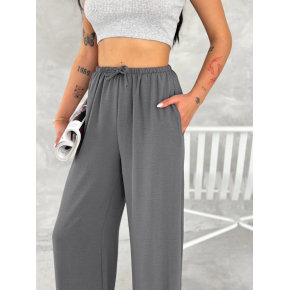 Kadın Ayrobin Oversize Kadın Pantolon - Füme