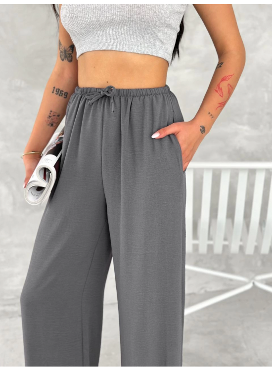 Kadın Ayrobin Oversize Kadın Pantolon - Füme Kadın Ayrobin Oversize Kadın Pantolon - Füme