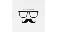 Babalar Günü Hediye Baba Temalı Baskılı Oversize Bisiklet Yaka T-shirt - Beyaz