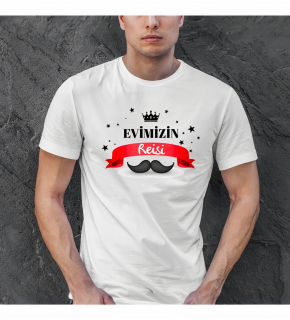 Babalar Günü Hediye Baba Temalı Baskılı Oversize Bisiklet Yaka T-shirt - Beyaz