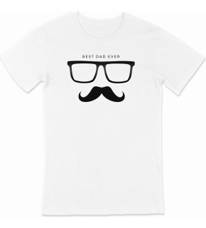 Babalar Günü Hediye Baba Temalı Baskılı Oversize Bisiklet Yaka T-shirt - Beyaz