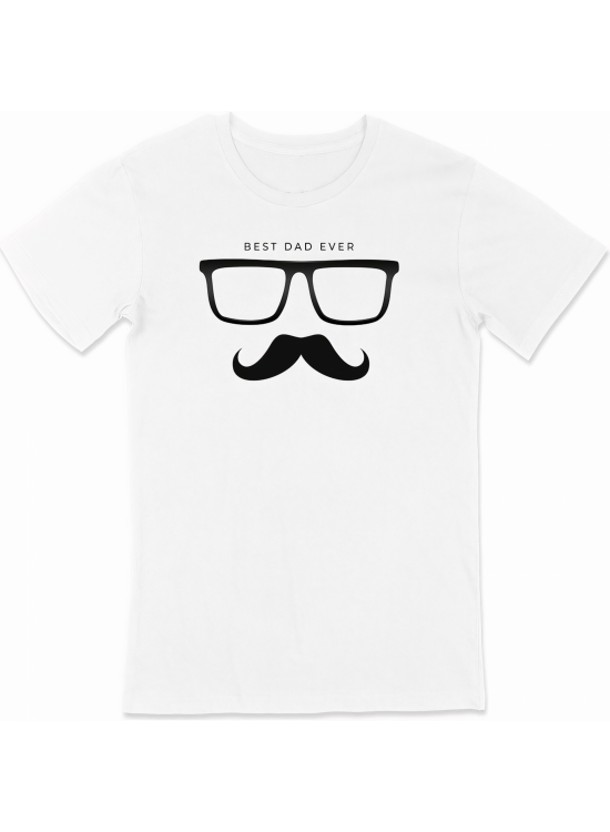 Babalar Günü Hediye Baba Temalı Baskılı Oversize Bisiklet Yaka T-shirt - Beyaz