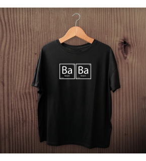 Babalar Günü Hediye Baba Temalı Baskılı Oversize Bisiklet Yaka T-shirt - Siyah