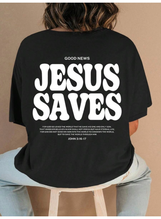 Kadın Baskılı T-Shirt Kısa Kol Bisiklet Yaka Oversize Rahat Kalıp Tişört - Siyah Kadın Baskılı T-Shirt Kısa Kol Bisiklet Yaka Oversize Rahat Kalıp Tişört - Siyah