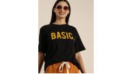 Kadın Kısa Kol Yazlık Tişört Bisiklet Yaka BASIC Baskılı T-Shirt - Siyah Kadın Kısa Kol Yazlık Tişört Bisiklet Yaka BASIC Baskılı T-Shirt - Siyah