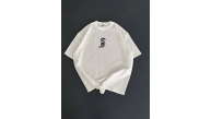Erkek Ön ve Arka Baskılı T-Shirt Kısa Kol Bisiklet Yaka Regular Fit Tişört - Beyaz Erkek Ön ve Arka Baskılı T-Shirt Kısa Kol Bisiklet Yaka Regular Fit Tişört - Beyaz