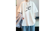 Erkek Kısa Kol Yazlık Tişört Bisiklet Yaka Baskılı Oversize T-Shirt - Beyaz Erkek Kısa Kol Yazlık Tişört Bisiklet Yaka Baskılı Oversize T-Shirt - Beyaz