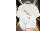 ERKEK Bisiklet yaka Tişört Özgür kuşlar Baskılı kısa kol T-shirt - Beyaz ERKEK Bisiklet yaka Tişört Özgür kuşlar Baskılı kısa kol T-shirt - Beyaz