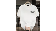 Erkek Kısa Kol Yazlık Tişört Bisiklet Yaka Baskılı Oversize T-Shirt - Beyaz Erkek Kısa Kol Yazlık Tişört Bisiklet Yaka Baskılı Oversize T-Shirt - Beyaz