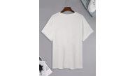 Erkek Kısa Kol Yazlık Tişört Bisiklet Yaka Palmiye Baskılı T-Shirt - Beyaz Erkek Kısa Kol Yazlık Tişört Bisiklet Yaka Palmiye Baskılı T-Shirt - Beyaz